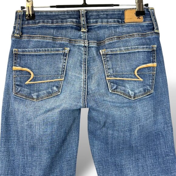 American Eagle Outfitters Jeans Womens Sz 6 Skinny Super Stretch Straight Denim - Picture 5 of 11